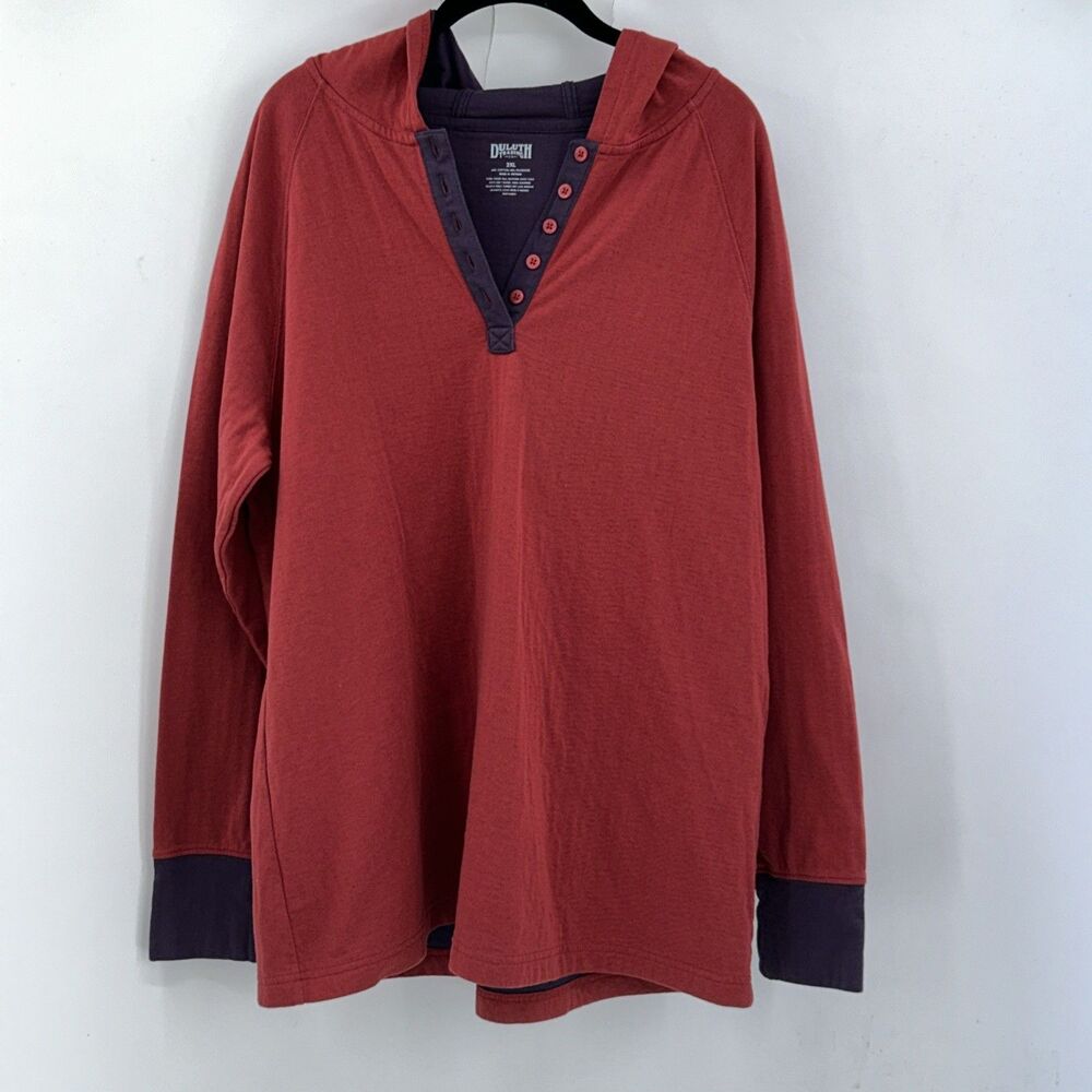 Duluth Trading Co Henley Long Sleeve Size 2XL